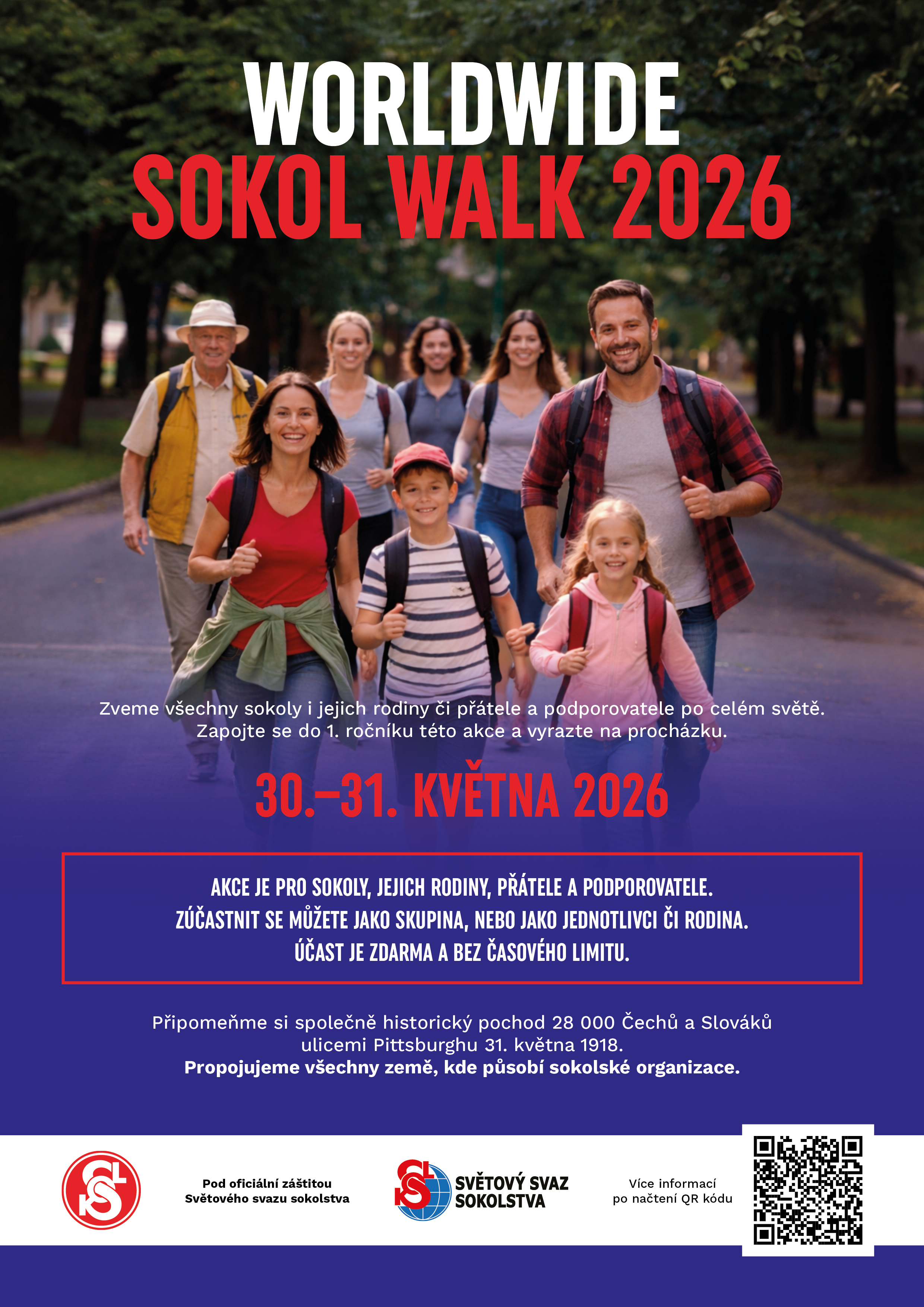 Leták Worldwide Sokol Walk 2026