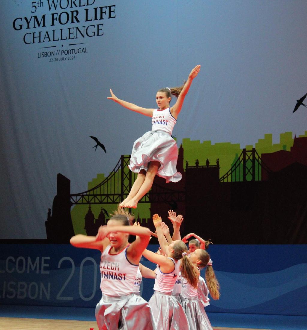 Gymnastky Sokol Poděbrady bronz Lisabon