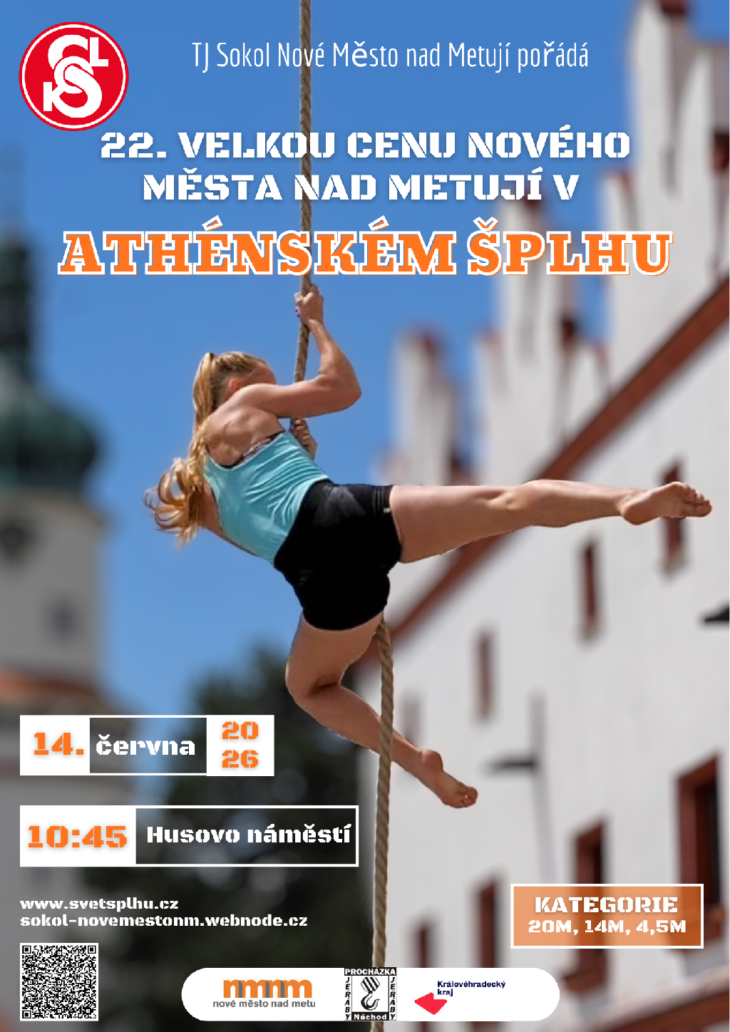 Athénský šplh na laně Nové Město n. Metují 2026