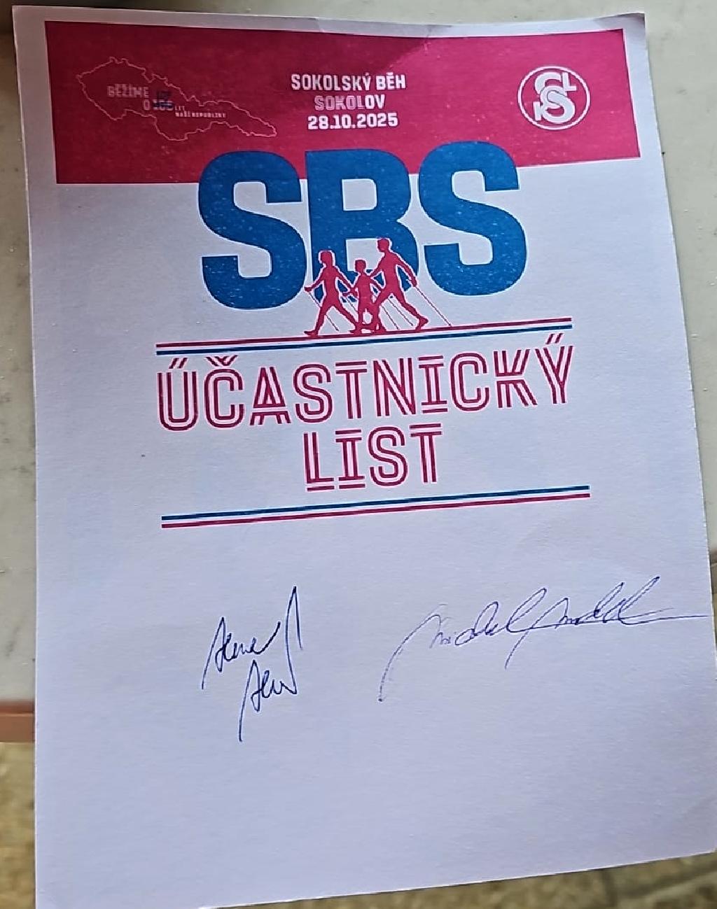 Sokolský běh Sokolov 28.10.2025 účast Sokol Františkovy Lázně