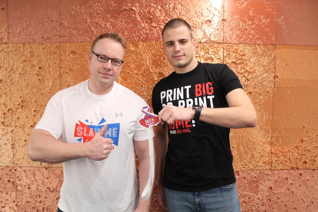 Zakladatel 3DDen Jan Hřebabecký (vlevo) a jednatel Václav Stibora